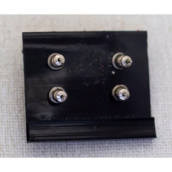 Vintage Art Deco Abstract Iridescent Faux Gems Stud Earrings by Austria - K1 - Picture 3 of 4